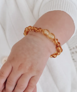 Baltic Essentials polished amber bracelet for baby